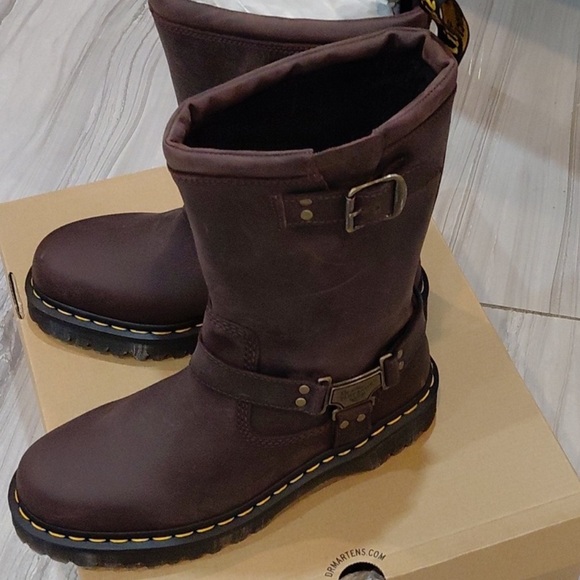 Dr. Martens Anistone Hi Black Boots - Picture 2 of 8